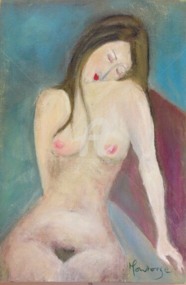 Peinture intitulée "Hommage à Modigliani" par Tina M. De Montorge, Œuvre d'art originale