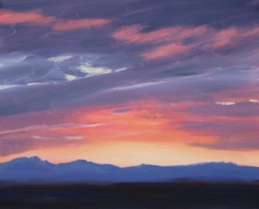 Painting titled "April Sunrise II, M…" by Tina Bluefield, Original Artwork, Oil