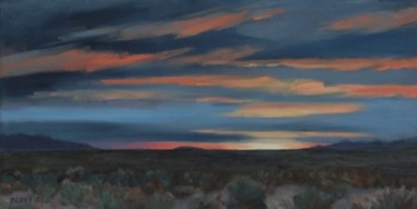 Painting titled "Sunrise Under Cloud…" by Tina Bluefield, Original Artwork, Oil