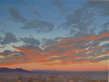Картина под названием "After Sunset, Summe…" - Tina Bluefield, Подлинное произведение искусства, Масло