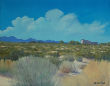 Картина под названием "Mojave Home" - Tina Bluefield, Подлинное произведение искусства, Масло