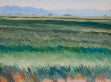 Painting titled "Imperial Valley 1" by Tina Bluefield, Original Artwork, Oil