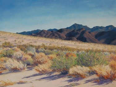 Painting titled "PINTO MOUNTAINS and…" by Tina Bluefield, Original Artwork, Oil