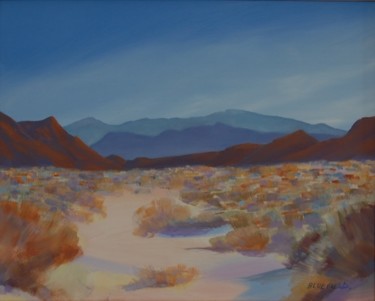 Painting titled "MOJAVE WINTER DAY 1" by Tina Bluefield, Original Artwork, Oil