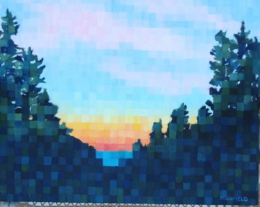 Peinture intitulée "Coal Creek Sunrise" par Tina Bluefield, Œuvre d'art originale, Autre