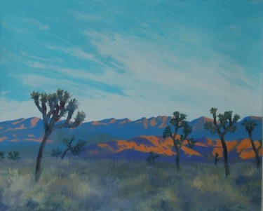 Painting titled "SUNSET LIGHT, HIGH…" by Tina Bluefield, Original Artwork, Oil