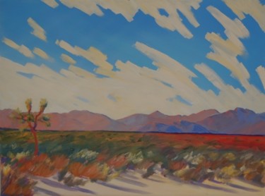 Malerei mit dem Titel "SOUTH VIEW, MOJAVE…" von Tina Bluefield, Original-Kunstwerk, Öl