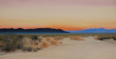 Painting titled "DESERT DAWN" by Tina Bluefield, Original Artwork, Oil