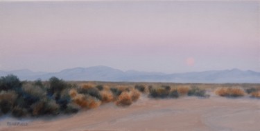 Painting titled "MOJAVE MOON 3" by Tina Bluefield, Original Artwork, Oil