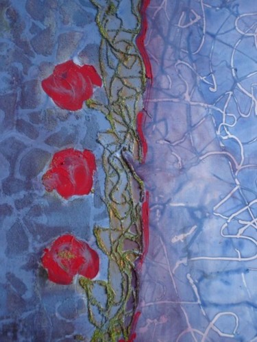 Pittura intitolato "sfumature blu" da Tina Loiodice, Opera d'arte originale