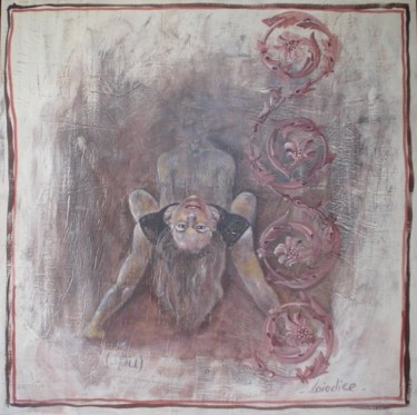 Pittura intitolato "Il fiore rubato" da Tina Loiodice, Opera d'arte originale