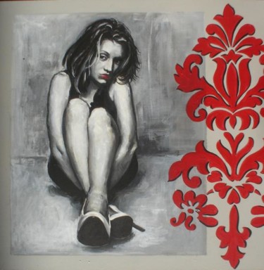 Peinture intitulée "RED PASSION" par Tina Loiodice, Œuvre d'art originale