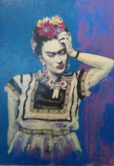 Painting titled "Per FRIDA" by Tina Loiodice, Original Artwork, Acrylic