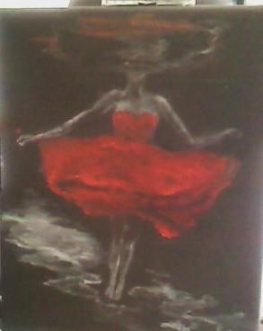 Painting titled "red_dress.jpg" by Tina Hale, Original Artwork