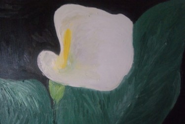 Картина под названием "Цветок" - Tina Shmidt, Подлинное произведение искусства, Масло