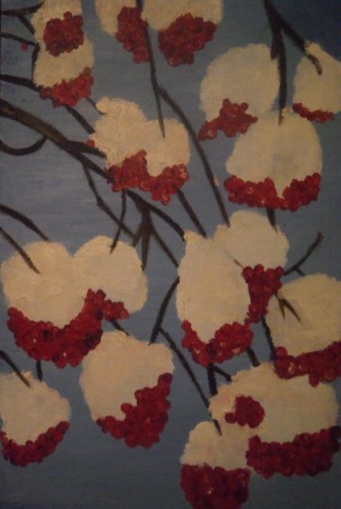 Картина под названием "Ягодки" - Tina Shmidt, Подлинное произведение искусства, Масло