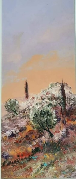 Peinture intitulée "Soir d'été" par Arno, Œuvre d'art originale, Huile