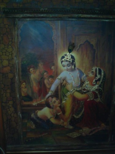 Painting titled "Ma Yashoda decorati…" by Alka Sagar, Original Artwork