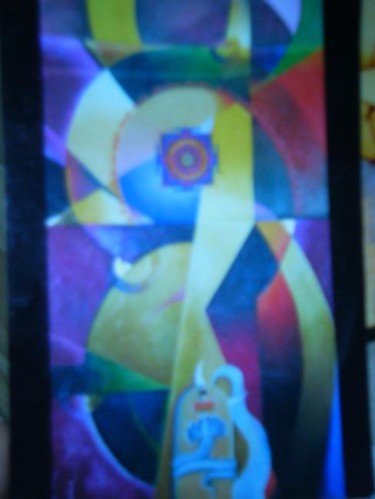 Painting titled "shiva in abstract f…" by Alka Sagar, Original Artwork