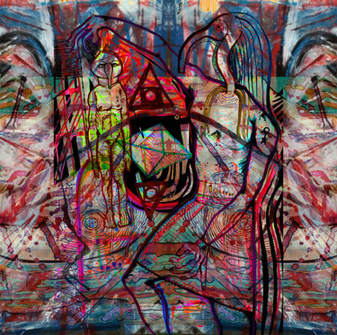 Pintura intitulada "Homunculus Experime…" por Tinge, Obras de arte originais, Trabalho Digital 2D