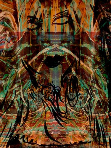 Painting titled "Cyber Gothique" by Tinge, Original Artwork, 2D Digital Work