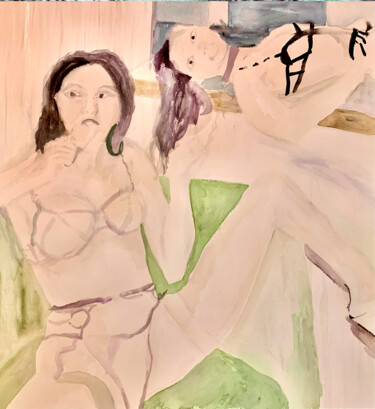 Pittura intitolato "Gelati Gelati, an u…" da Tinge, Opera d'arte originale, Acquarello