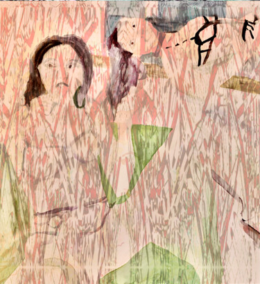 Pittura intitolato "vegan masssaucre" da Tinge, Opera d'arte originale, Lavoro digitale 2D