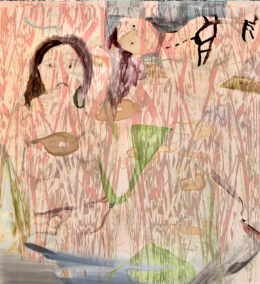 Pittura intitolato "control freak" da Tinge, Opera d'arte originale, Lavoro digitale 2D