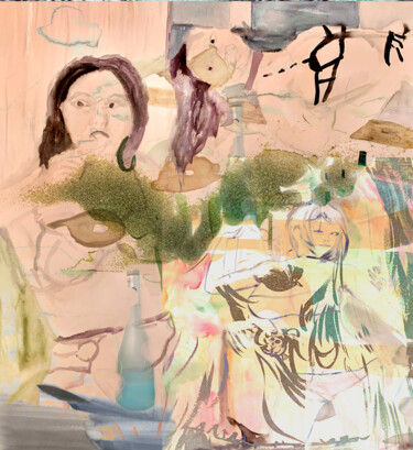 Картина под названием "vegan master mezcal" - Tinge, Подлинное произведение искусства, Рисунок распылителем краски