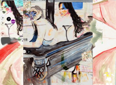 Malerei mit dem Titel "Jenmai Eightball Su…" von Tinge, Original-Kunstwerk, Digitale Collage