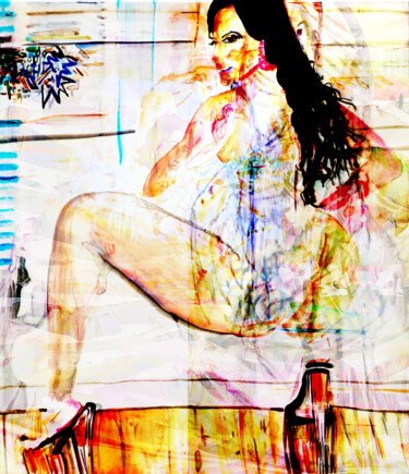Painting titled "worthapapal" by Tinge, Original Artwork, 2D Digital Work
