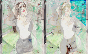 Pittura intitolato "a very modern dipty…" da Tinge, Opera d'arte originale, Collage digitale
