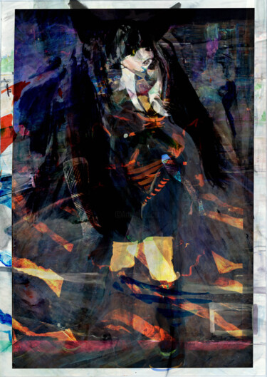 Pittura intitolato "Halloween Osaka Pos…" da Tinge, Opera d'arte originale, Lavoro digitale 2D