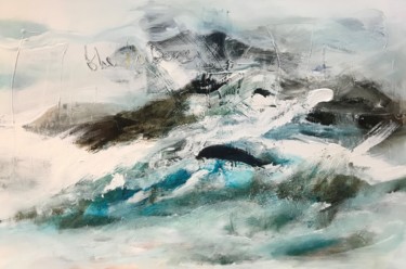 Malerei mit dem Titel "Water flows 2" von Tiny De Bruin, Original-Kunstwerk, Acryl