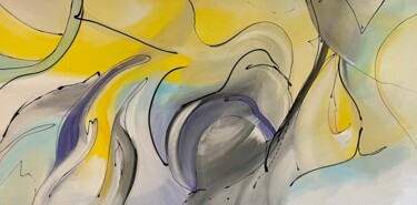 Картина под названием "What’s in a name" - Tiny De Bruin, Подлинное произведение искусства, Акрил Установлен на Деревянная п…