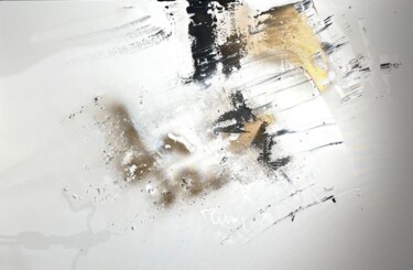 Peinture intitulée "White is golden, go…" par Tiny De Bruin, Œuvre d'art originale, Acrylique Monté sur Panneau de bois