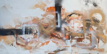제목이 "ORANGE, BROWN, WHIT…"인 미술작품 Tiny De Bruin로, 원작, 아크릴 나무 들것 프레임에 장착됨