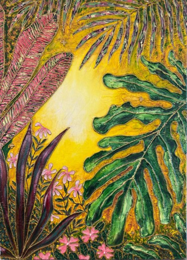 Malerei mit dem Titel "Jungle Beats" von Tiphanie Canada, Original-Kunstwerk, Acryl