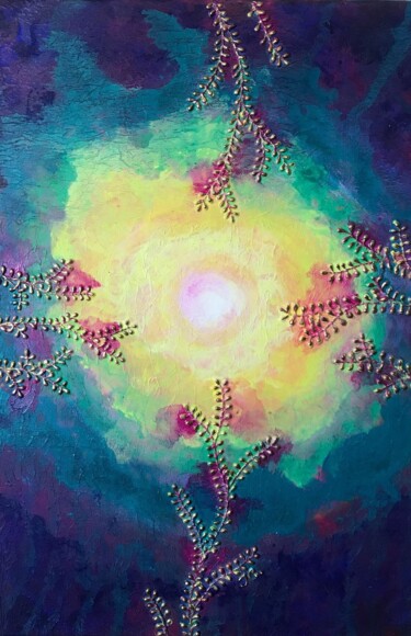 Malerei mit dem Titel "Conscience Cosmique…" von Tiphanie Canada, Original-Kunstwerk, Acryl