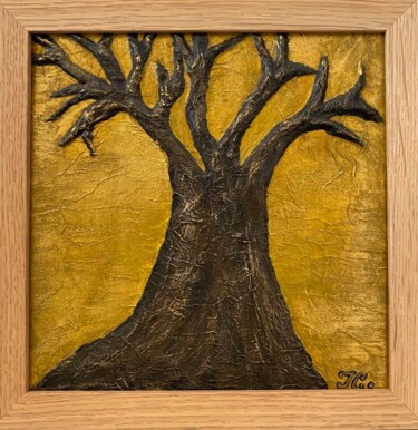 Painting titled "Venerable tree" by Tiphanie Canada, Original Artwork, Acrylic