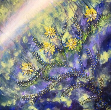 Peinture intitulée "Les fleurs de l'âme" par Tiphanie Canada, Œuvre d'art originale, Acrylique