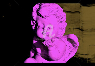 Цифровое искусство под названием "EYFA" - Tira Montrese, Подлинное произведение искусства, Фотомонтаж Установлен на Деревянн…