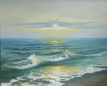 Painting titled ",,Sea breez''" by Irina Tischenko, Original Artwork, Oil