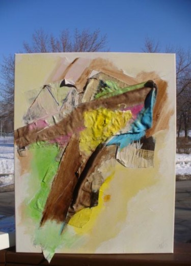 Painting titled "Composition T" by Thierry Noiret, Original Artwork, Oil