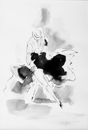 Drawing titled "Tango argentino" by Aleks Tishyn, Original Artwork