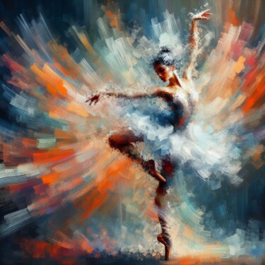 Digital Arts titled "Sereine Ballerina" by Tiss Ai Creations, Original Artwork, AI generated image