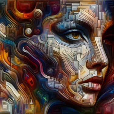 Arts numériques intitulée "Faces" par Tiss Ai Creations, Œuvre d'art originale, Image générée par l'IA