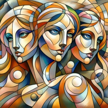 Digital Arts titled "Three Graces 4" by Tiss Ai Creations, Original Artwork, AI generated image