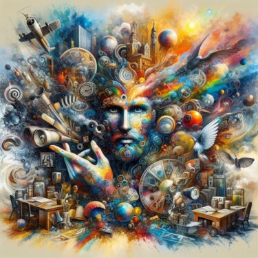 Digital Arts titled "Quantum global" by Tiss Ai Creations, Original Artwork, Digital Collage
