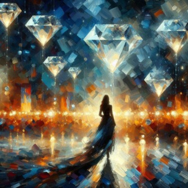 Digital Arts titled "Diamonds on the hor…" by Tiss Ai Creations, Original Artwork, AI generated image